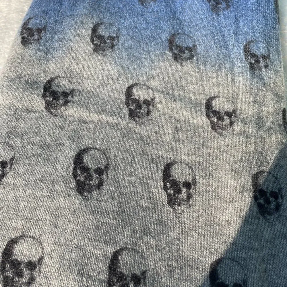 Skull Cashmere Triston Skull Print Cashmere Scarf